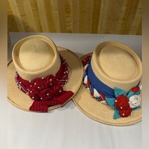 La Giralda palm hat elegant Women's Straw Hats with Floral Accents 2